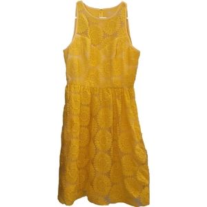 Yellow Sunflower Lace Dress Size 2
